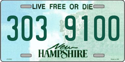 NH license plate 3039100