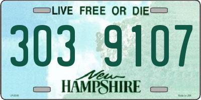NH license plate 3039107