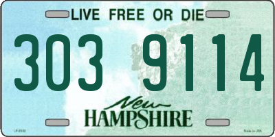 NH license plate 3039114