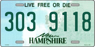 NH license plate 3039118