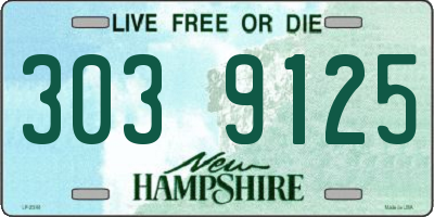 NH license plate 3039125