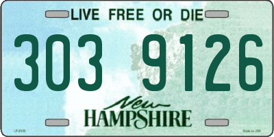 NH license plate 3039126