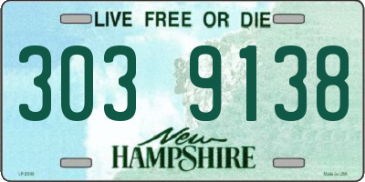 NH license plate 3039138