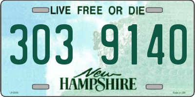 NH license plate 3039140
