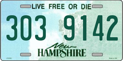 NH license plate 3039142