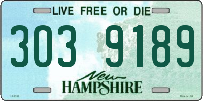 NH license plate 3039189