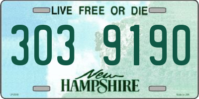 NH license plate 3039190