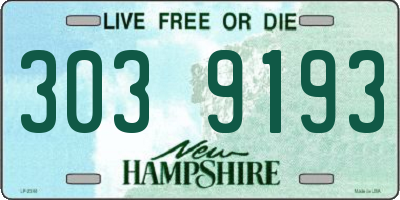 NH license plate 3039193