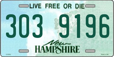 NH license plate 3039196