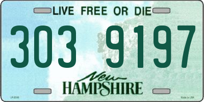 NH license plate 3039197