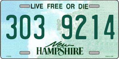 NH license plate 3039214