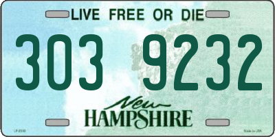 NH license plate 3039232
