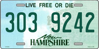 NH license plate 3039242