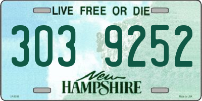NH license plate 3039252