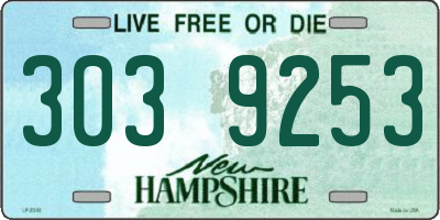 NH license plate 3039253