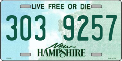 NH license plate 3039257