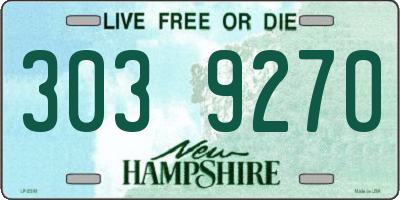 NH license plate 3039270