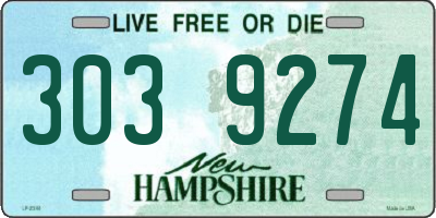 NH license plate 3039274