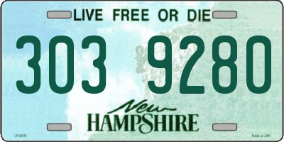 NH license plate 3039280