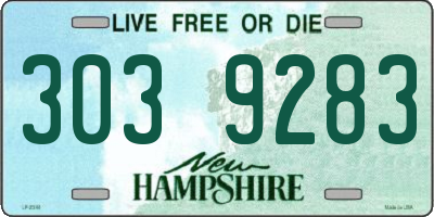 NH license plate 3039283