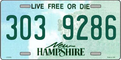 NH license plate 3039286