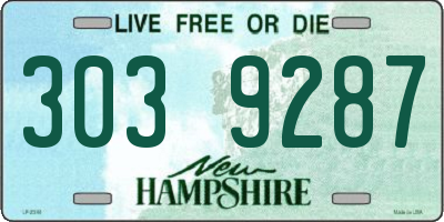 NH license plate 3039287