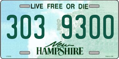 NH license plate 3039300