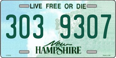 NH license plate 3039307