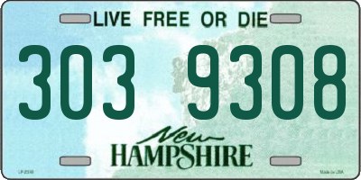 NH license plate 3039308