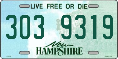 NH license plate 3039319