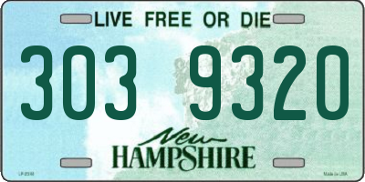 NH license plate 3039320