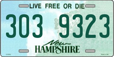 NH license plate 3039323