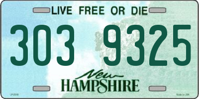 NH license plate 3039325