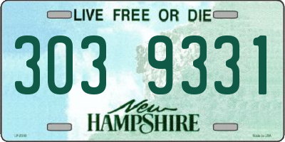 NH license plate 3039331