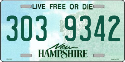NH license plate 3039342