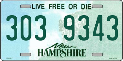 NH license plate 3039343