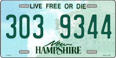 NH license plate 3039344