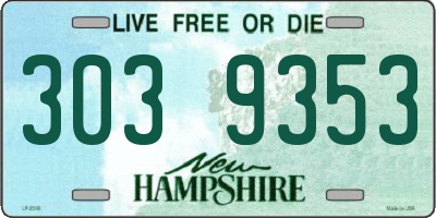 NH license plate 3039353
