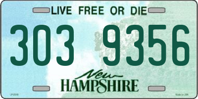NH license plate 3039356