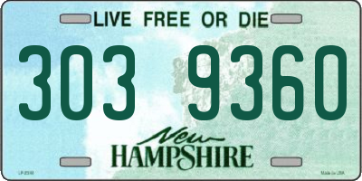 NH license plate 3039360