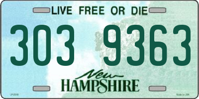 NH license plate 3039363