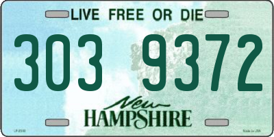 NH license plate 3039372