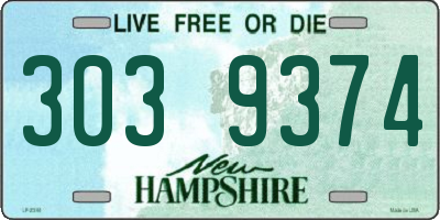 NH license plate 3039374