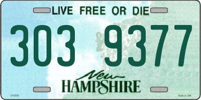 NH license plate 3039377
