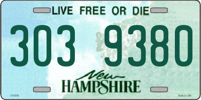 NH license plate 3039380