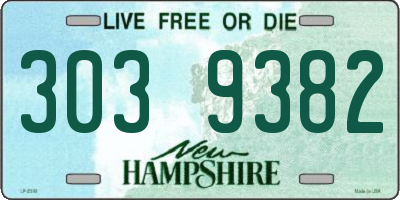 NH license plate 3039382