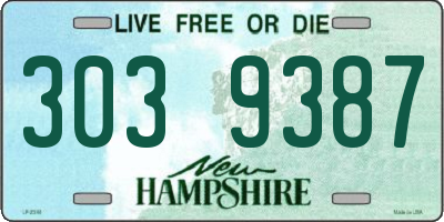 NH license plate 3039387