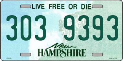 NH license plate 3039393
