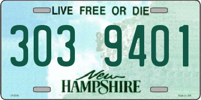 NH license plate 3039401