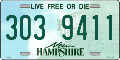 NH license plate 3039411